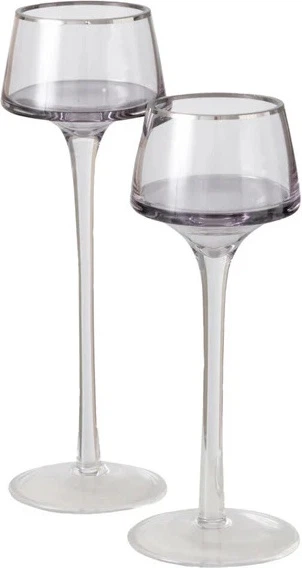 Скляні підсвічники Boltze Smola 20-23 см 2 шт. (4066076418169) - зображення 1