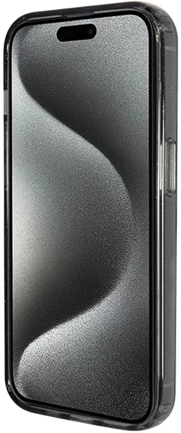 Панель Guess Ring Stand Script Glitter MagSafe для Apple iPhone 15 Plus/14 Plus Black (3666339156336) - зображення 5