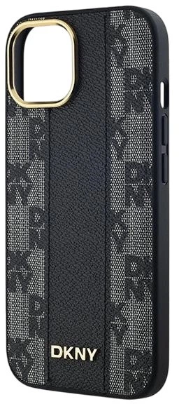 Etui DKNY Leather Checkered Mono Pattern MagSafe do Apple iPhone 15 / 14 / 13 Black (3666339259839) - obraz 5