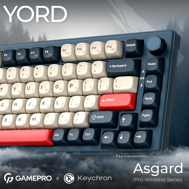 Клавиатура беспроводная GamePro Asgard Yord Keychron Super Red