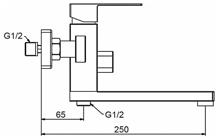 Змішувач для ванни FRAP H802 F32802-6, чорний - изображение 6