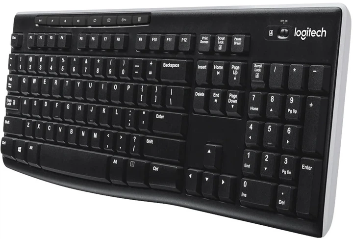 Klawiatura bezprzewodowa Logitech K270 US Wireless Black (920-003736) - obraz 3