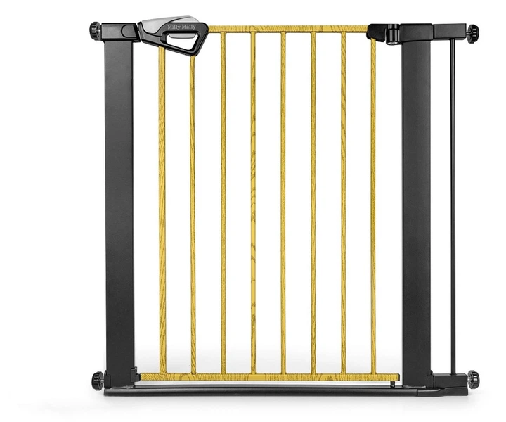 Захисна брамка Milly Mally Бар'єр для сходів з розширеннями Guardy 104 Black Natural (5907090700795) - зображення 4