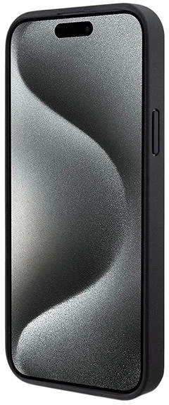 Панель DKNY Leather Pattern Metal Logo MagSafe для Apple iPhone 15 / 14 / 13 Black (3666339261511) - зображення 7