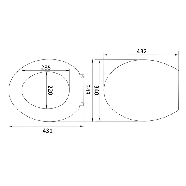 Сидение для унитаза SoloPlast SP5, крепление пластик, 345х430 мм - изображение 4