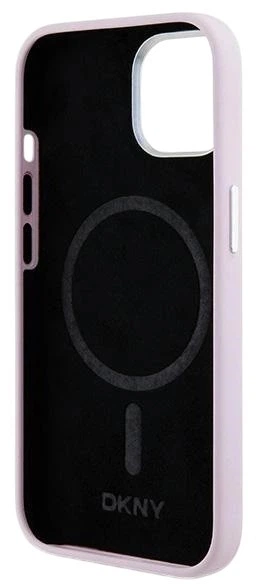 Панель DKNY Liquid Silicone Small Metal Logo MagSafe для Apple iPhone 15 / 14 / 13 Pink (3666339265854) - зображення 6