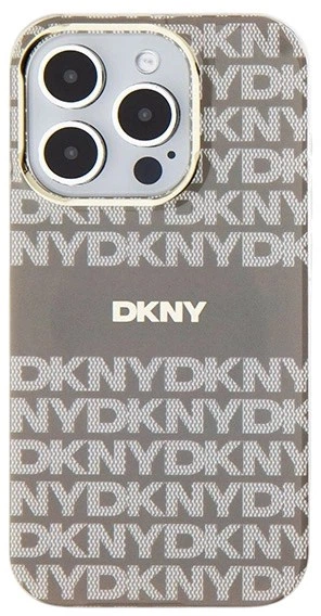 Etui DKNY IML Mono & Stripe MagSafe do Apple iPhone 15 Pro Max Beige (3666339267988) - obraz 3