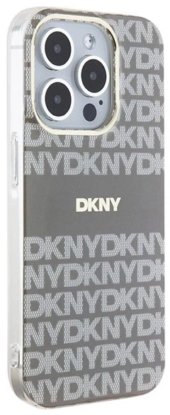 Etui DKNY IML Mono & Stripe MagSafe do Apple iPhone 15 Pro Max Beige (3666339267988) - obraz 4