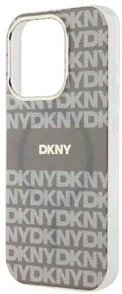 Etui DKNY IML Mono & Stripe MagSafe do Apple iPhone 15 Pro Max Beige (3666339267988) - obraz 5