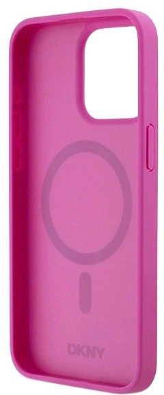 Etui DKNY Leather Monogram Pattern Metal Logo MagSafe do Apple iPhone 15 Pro Max Pink (3666339261962) - obraz 6