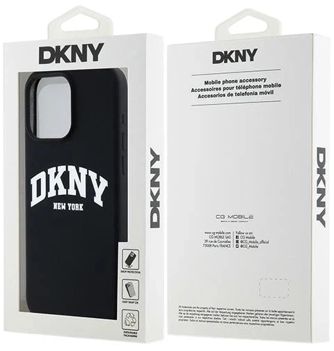 Etui DKNY Liquid Silicone White Printed Logo MagSafe do Apple iPhone 15 Pro Max Black (3666339266721) - obraz 8