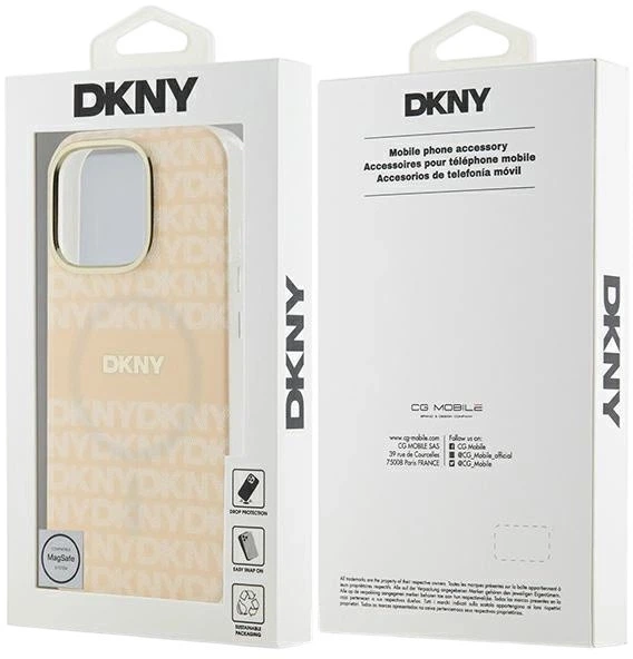 Etui DKNY Repeat Texture Pattern & Stripe MagSafe do Apple iPhone 16 Pro Pink (3666339335403) - obraz 8