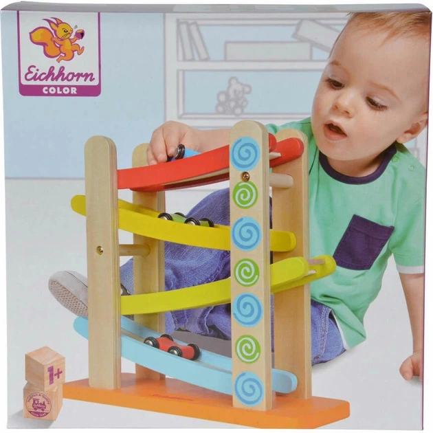 Дерев'яна гоночна траса Eichhorn з 3 машинками 100002220 (4003046022209) - зображення 2