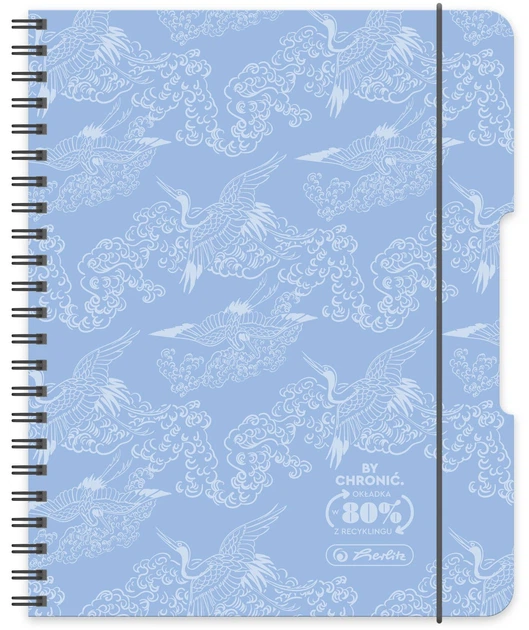 Набір спіральних блокнотів Herlitz Pastel A5 80 аркушів у клітинку на спіралі блакитний 4 шт (5901389500455) - зображення 1