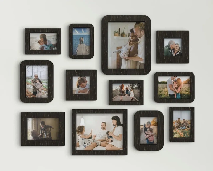 Набор деревянных настенных рамок на 12 фотографий от The Frame Depot Черный (frame_set_12_piece) - изображение 2