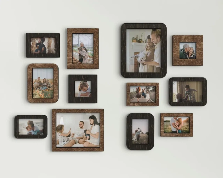 Набор деревянных настенных рамок на 12 фотографий от The Frame Depot Темно-коричневый (frame_set_12_piece) - Фото 3 Набор деревянных настенных рамок на 12 фотографий от The Frame Depot Темно-коричневый (frame_set_12_piece) - изображение 3