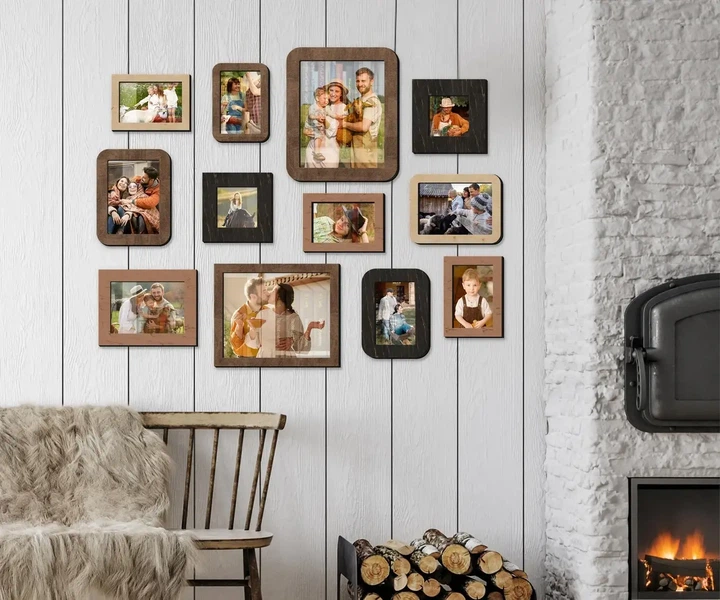 Набор деревянных настенных рамок на 12 фотографий от The Frame Depot Темно-коричневый (frame_set_12_piece) - Фото 5 Набор деревянных настенных рамок на 12 фотографий от The Frame Depot Темно-коричневый (frame_set_12_piece) - изображение 5