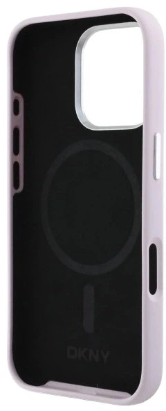 Etui DKNY Liquid Silicone Small Metal Logo MagSafe do Apple iPhone 16 Pro Pink (3666339334888) - obraz 6