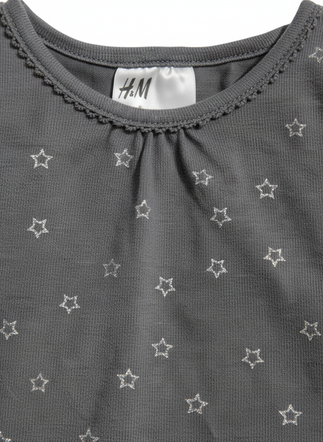 Сукня H&M 80 sm Сірий (HM-02762426-Dgray) - Фото 10 Сукня H&M 80 sm Сірий (HM-02762426-Dgray) - зображення 10