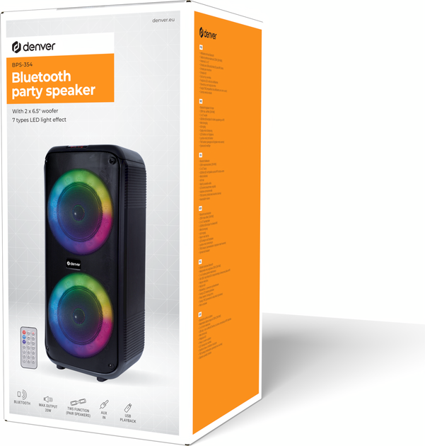 Портативна колонка Denver BPS-354 Black - зображення 7