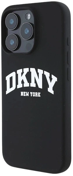 Etui DKNY Silicone White Printed Logo MagSafe do Apple iPhone 16 Pro Black (3666339335120) - obraz 2