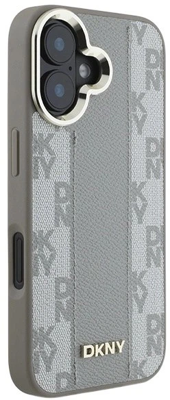 Etui DKNY Checkered Pattern Magsafe do Apple iPhone 16 Beige (3666339333188) - obraz 4