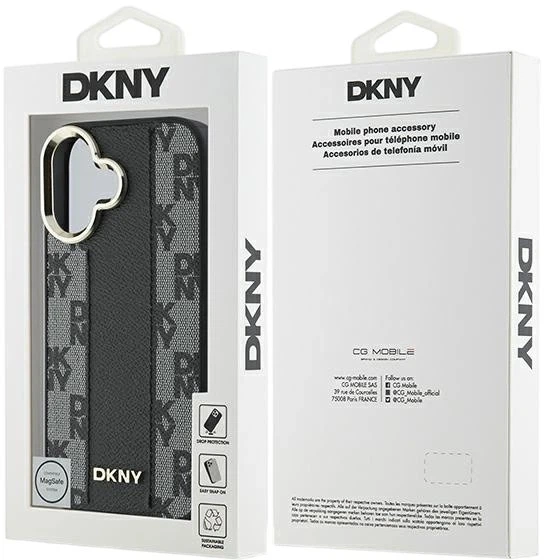 Etui DKNY Checkered Pattern Magsafe do Apple iPhone 16 Black (3666339333140) - obraz 8