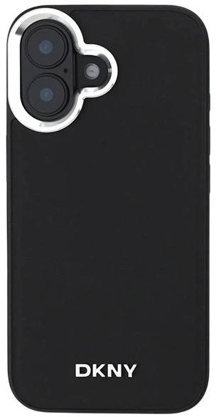 Etui DKNY Plain Silver Logo MagSafe do Apple iPhone 16 Black (3666339333225) - obraz 3