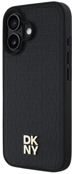 Etui DKNY Repeat Pattern Stack Logo MagSafe do Apple iPhone 16 Black (3666339333621) - obraz 2