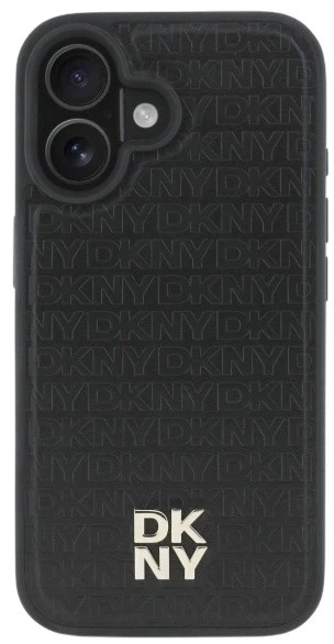 Etui DKNY Repeat Pattern Stack Logo MagSafe do Apple iPhone 16 Black (3666339333621) - obraz 3