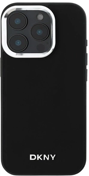 Etui DKNY Plain Silver Logo MagSafe do Apple iPhone 16 Pro Max Black (3666339333256) - obraz 3