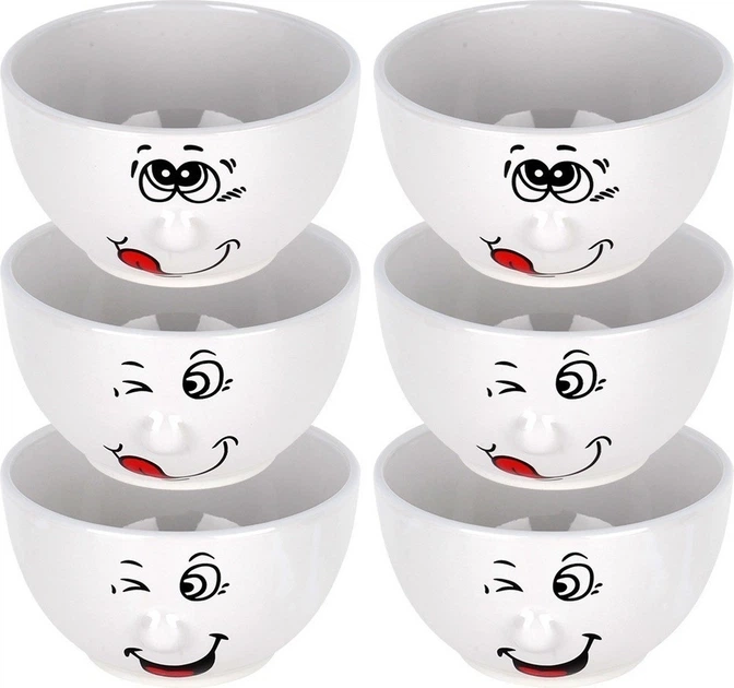 Zestaw misek Siaki Collection Buźki ceramicznych Biały 550 ml 6 szt (5904316488505) - obraz 2