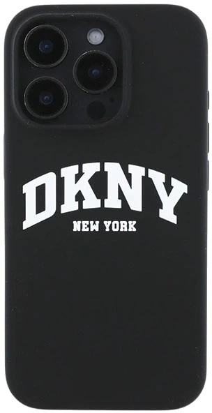 Etui DKNY Silicone White Printed Logo MagSafe do Apple iPhone 16 Pro Max Black (3666339335137) - obraz 3
