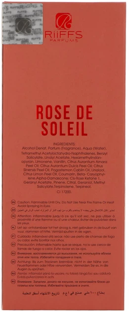 Woda perfumowana damska Riiffs Parfums Rose De Soleil 100 ml (6291108737255) - obraz 4