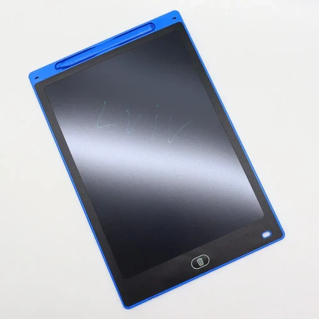 Цифровой графический планшет для творчества 12 дюймов LCD экран со стилусом для заметок детский Синий ABS пластик для рисования и обучения - изображение 2