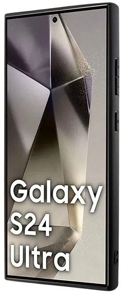 Etui DKNY Leather Pattern Metal Logo MagSafe do Samsung Galaxy S24 Ultra Black (3666339276881) - obraz 7