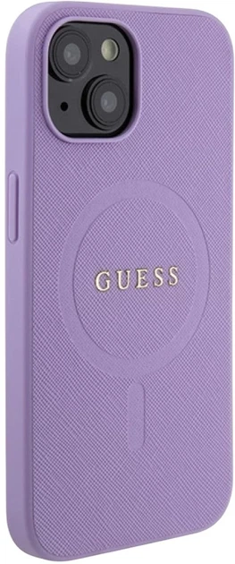 Панель Guess Saffiano MagSafe для Apple iPhone 15 Plus/14 Plus Purple (3666339155919) - зображення 4