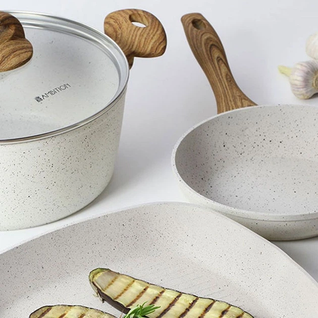 Каструля Ambition Nature з кришкою Кремова 24 см 4 л (5904134341457) - зображення 4