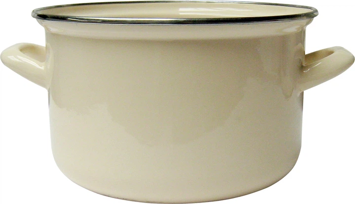 Каструля Emalia Olkusz емальована Кремова 22 см 5.4 л (5904134610836) - зображення 1