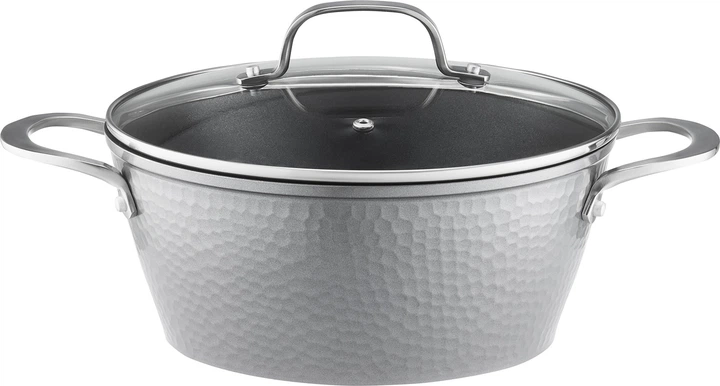 Каструля Ambition Bubble алюмінієва з кришкою Сіра 24 см 3.7 л (5907078481043) - зображення 1
