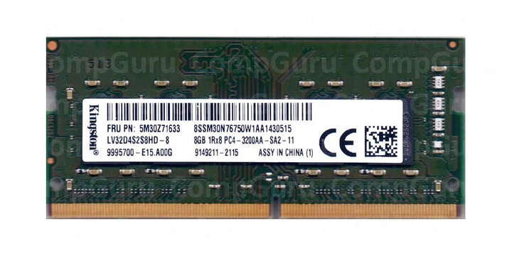 Kingston SO-DIMM DDR4-3200 8GB×2（16GB） Оперативна памʼять Kingston SODIMM DDR4-3200 16384 MB PC4-25600