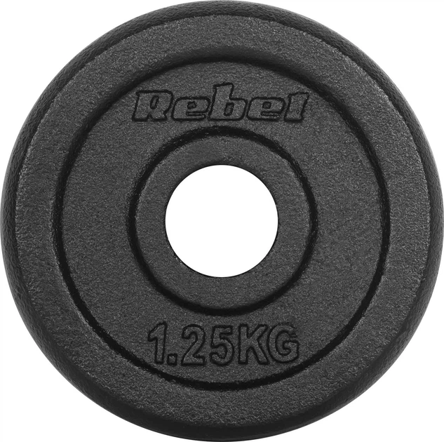 Набір дисків Rebel Active RBA-2126 гумові 4 x 1.25 кг (5901890106139) - зображення 3