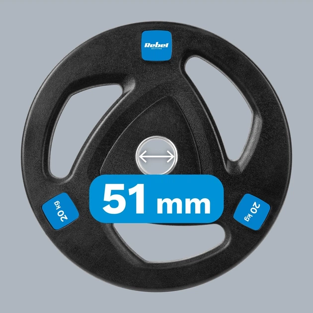 Talerz olimpijski Rebel Active RB-2112-1 20 kg (5901890110211) - obraz 4