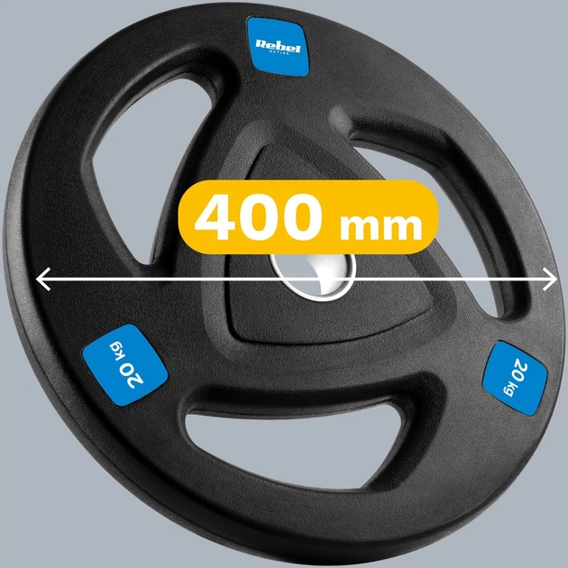Talerz olimpijski Rebel Active RB-2112-1 20 kg (5901890110211) - obraz 5