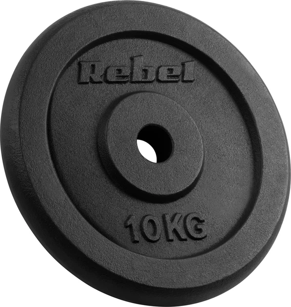 Zestaw talerzy Rebel Active RBA-2129 gumowane 2 x 10 kg (5901890106160) - obraz 2