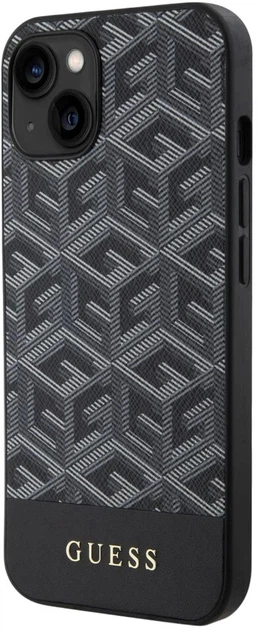 Панель Guess GCube Stripes MagSafe для Apple iPhone 15/14/13 Black (3666339194703) - зображення 2