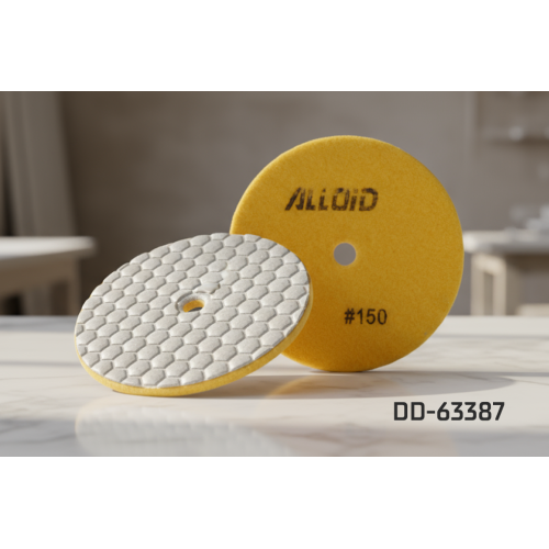 Круг алмазний шліфувальний Alloid Pro HEXAGON на липучці 100 мм, зерно 150 - Фото 6 Круг алмазний шліфувальний Alloid Pro HEXAGON на липучці 100 мм, зерно 150 - зображення 6