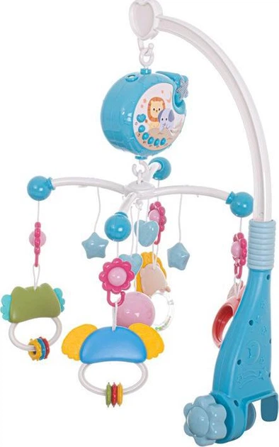 Мобіль на ліжечко Ikonka Проєктор Зірок з пультом керування блакитний (5903039728783) - зображення 2