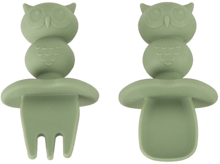 Набір посуду для годування дітей Ikonka зелений 8 елементів (5903039751149) - зображення 5