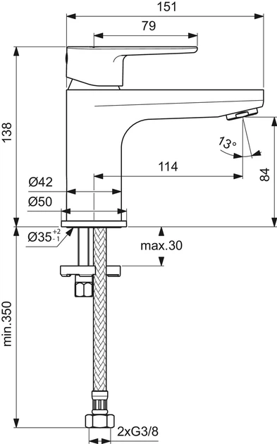 Bateria umywalkowa Ideal Standard Cerafine (BC696AA) - obraz 3